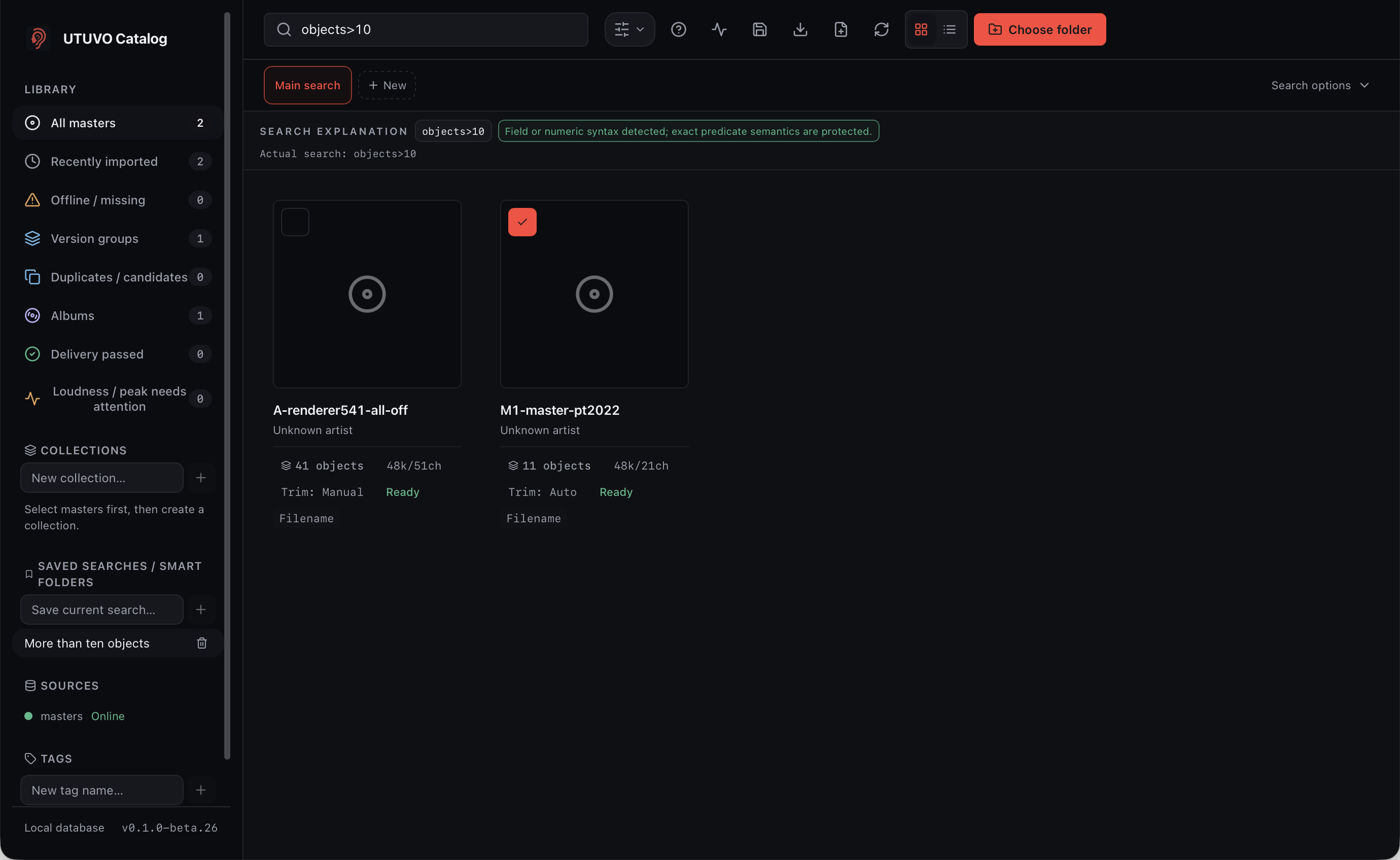 Use field keys, value lists and numeric comparisons. Search tabs keep deliveries and duplicate sweeps side by side.