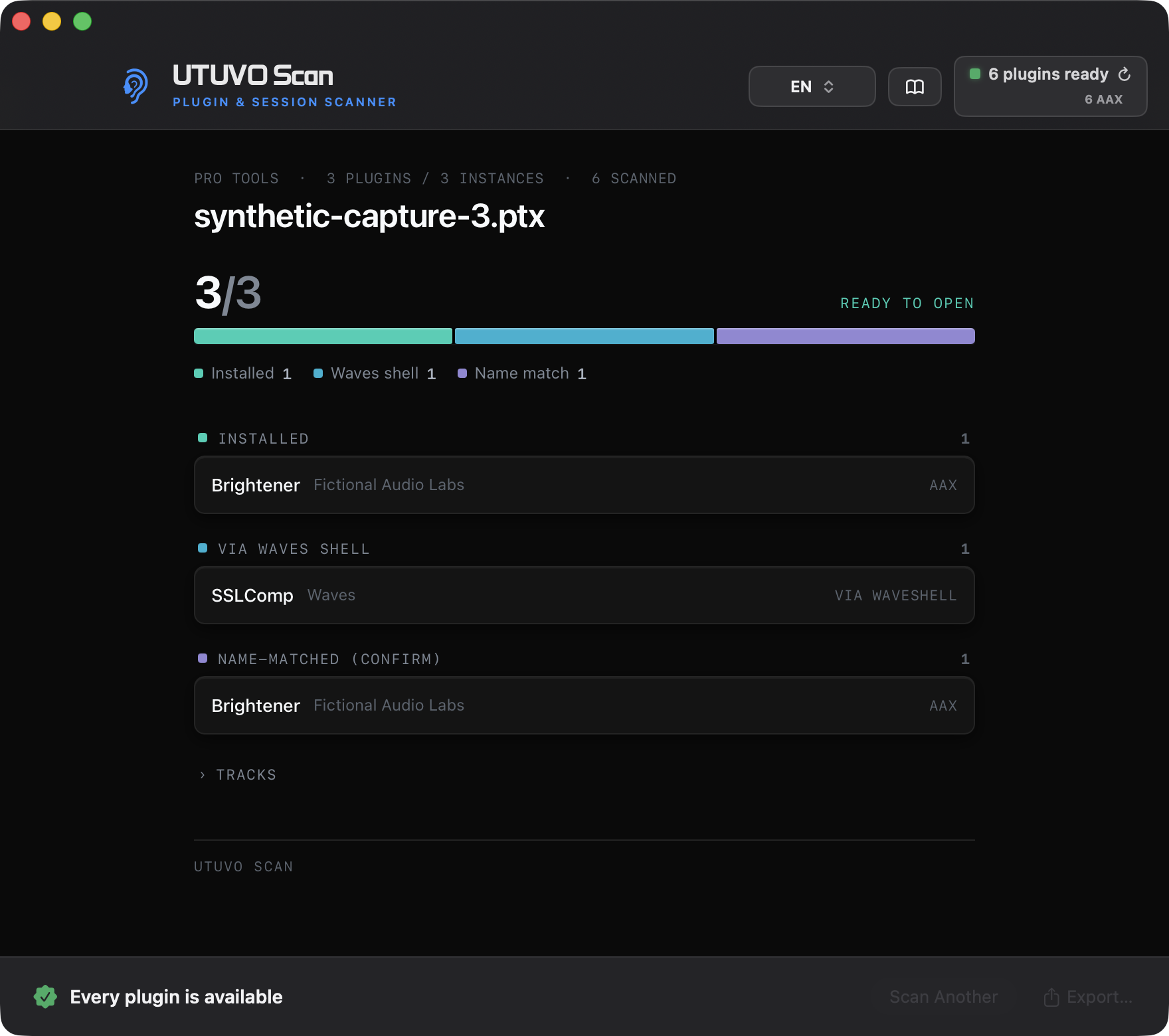 UTUVO Scan plugin dependency check