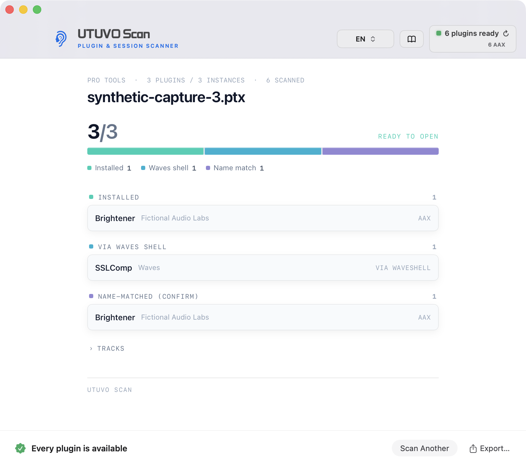 UTUVO Scan plugin dependency check